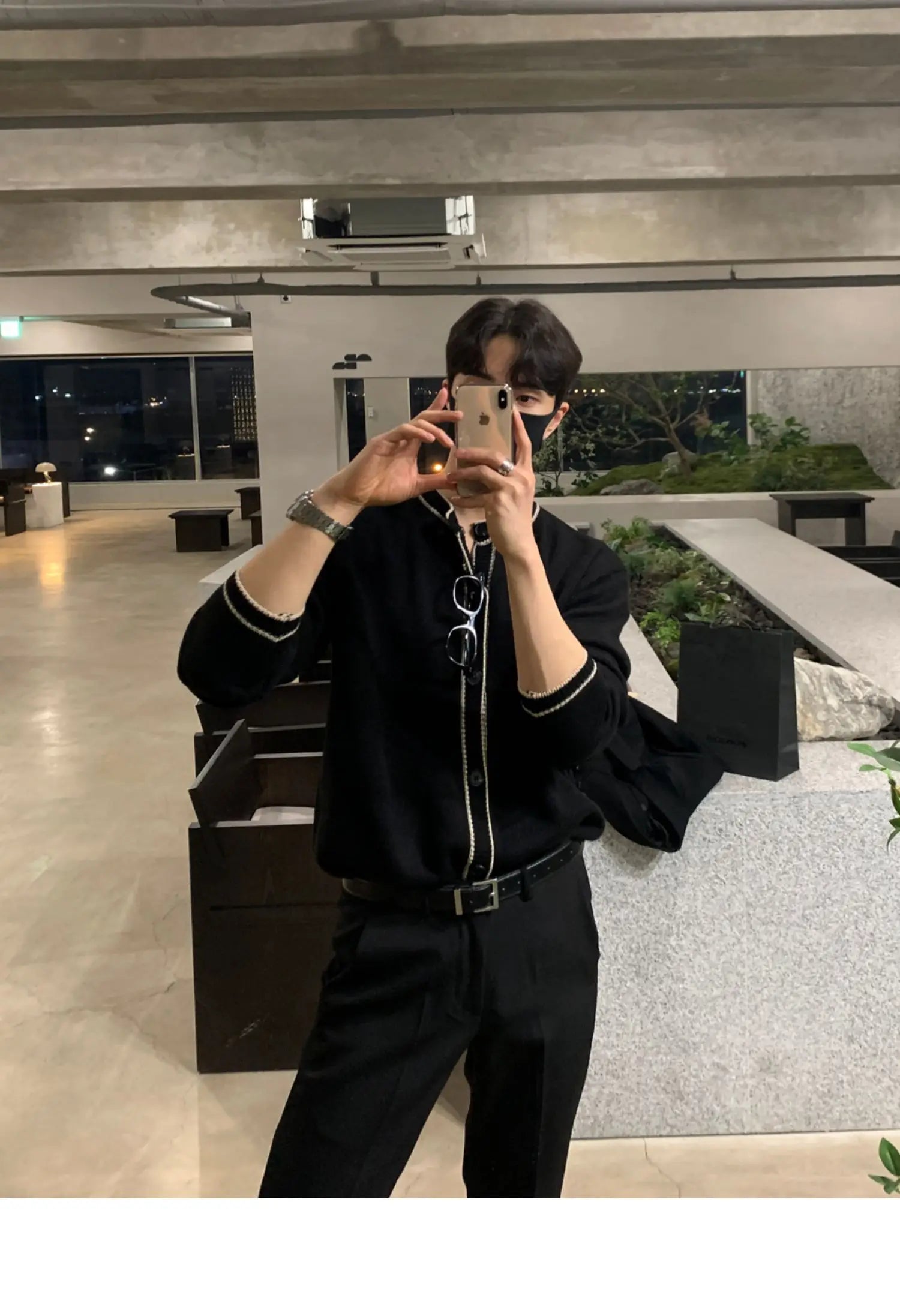 Fashionable Zipper Knitted Sweater Men's