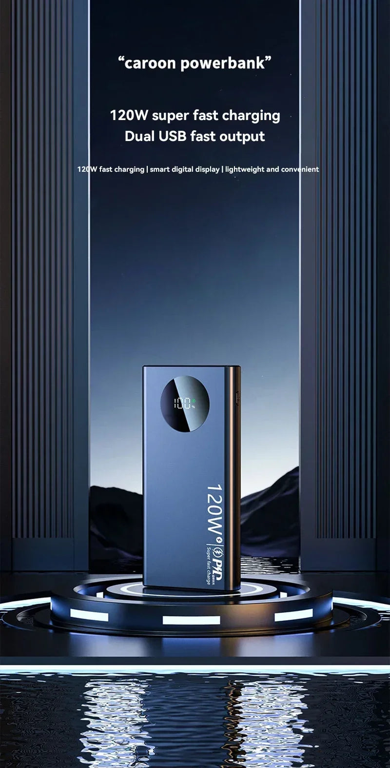 Xiaomi 120W 50000mAh High Capacity Power Bank Fast Charging Powerbank Portable Battery Charger For iPhone Samsung Huawei 2025New