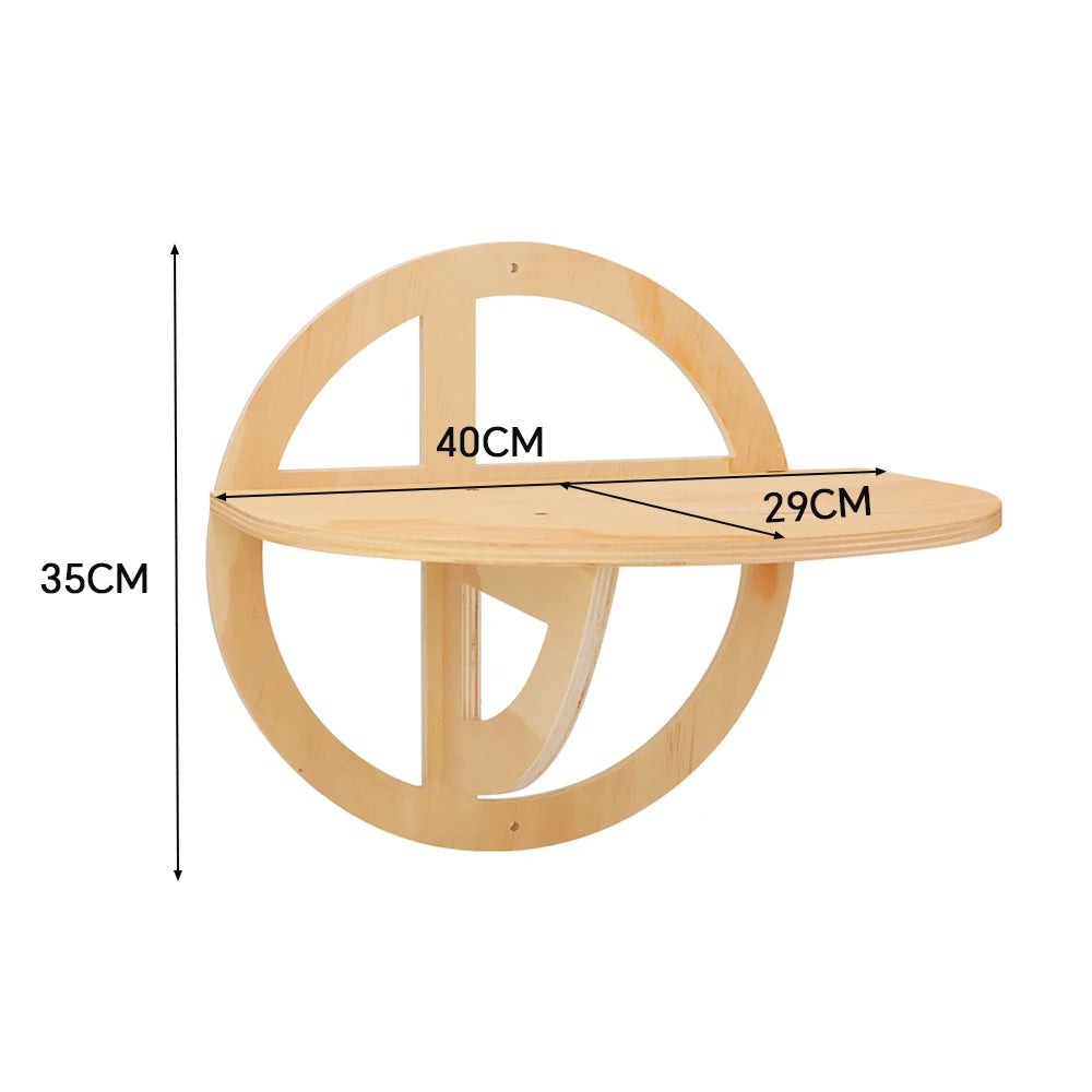 Wall-mounted Cat Hanging  Bed Cat Climbing Ladder Grab Post Solid Wood