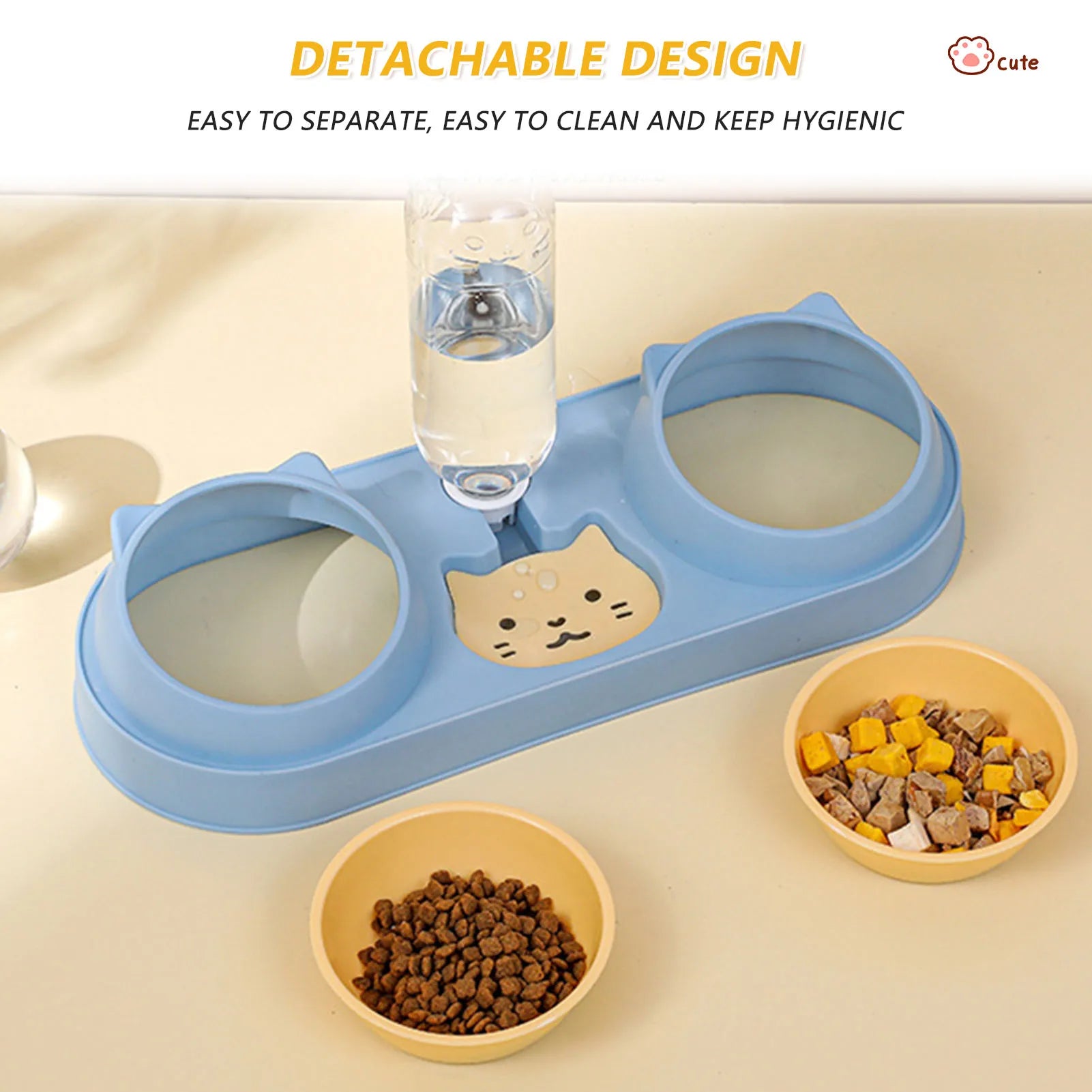 Pet Cat Bowl Automatic Feeder Dog Food Bowl