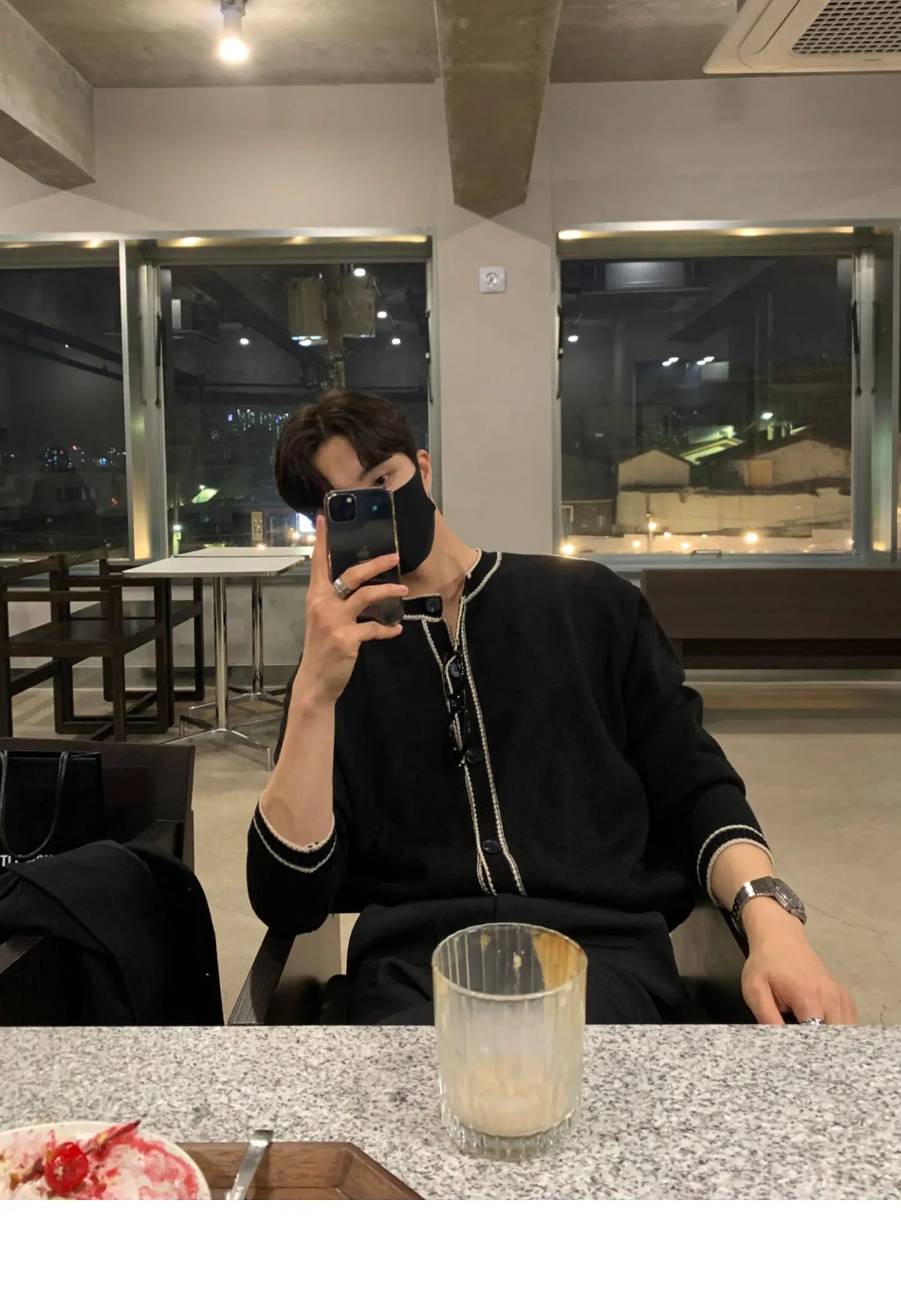 Fashionable Zipper Knitted Sweater Men's