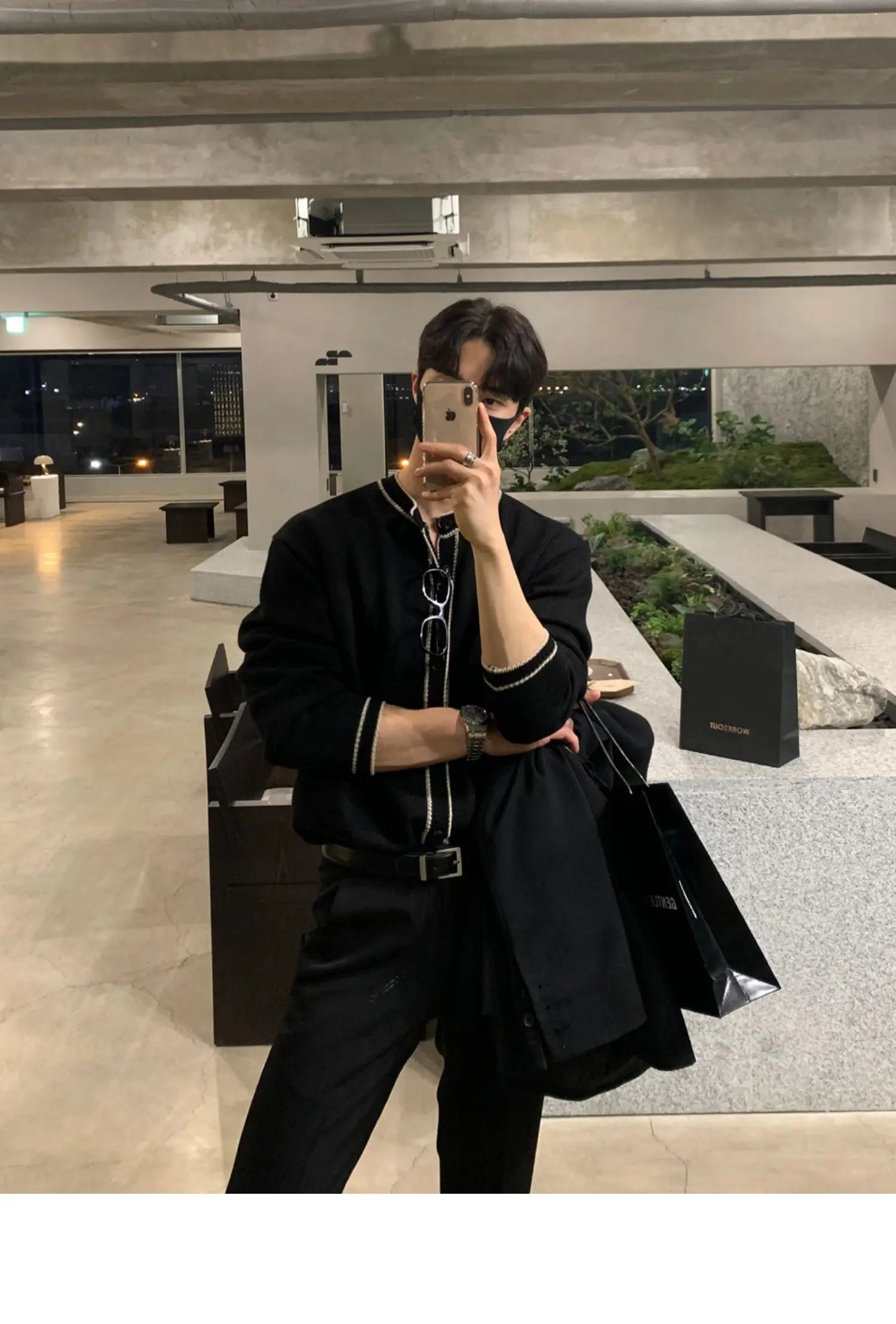 Fashionable Zipper Knitted Sweater Men's