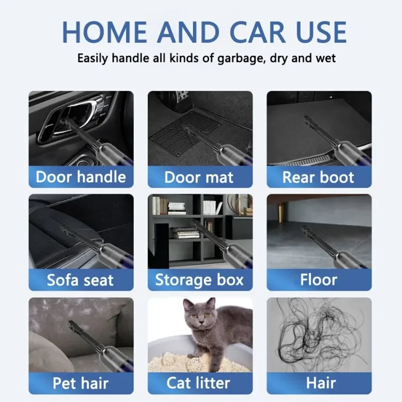 Xiaomi Youpin Car Vacuum Cleaner Powerful Cleaning Machine Strong Suction Handheld For Car Home Portable Wireless Cleaner New Mi