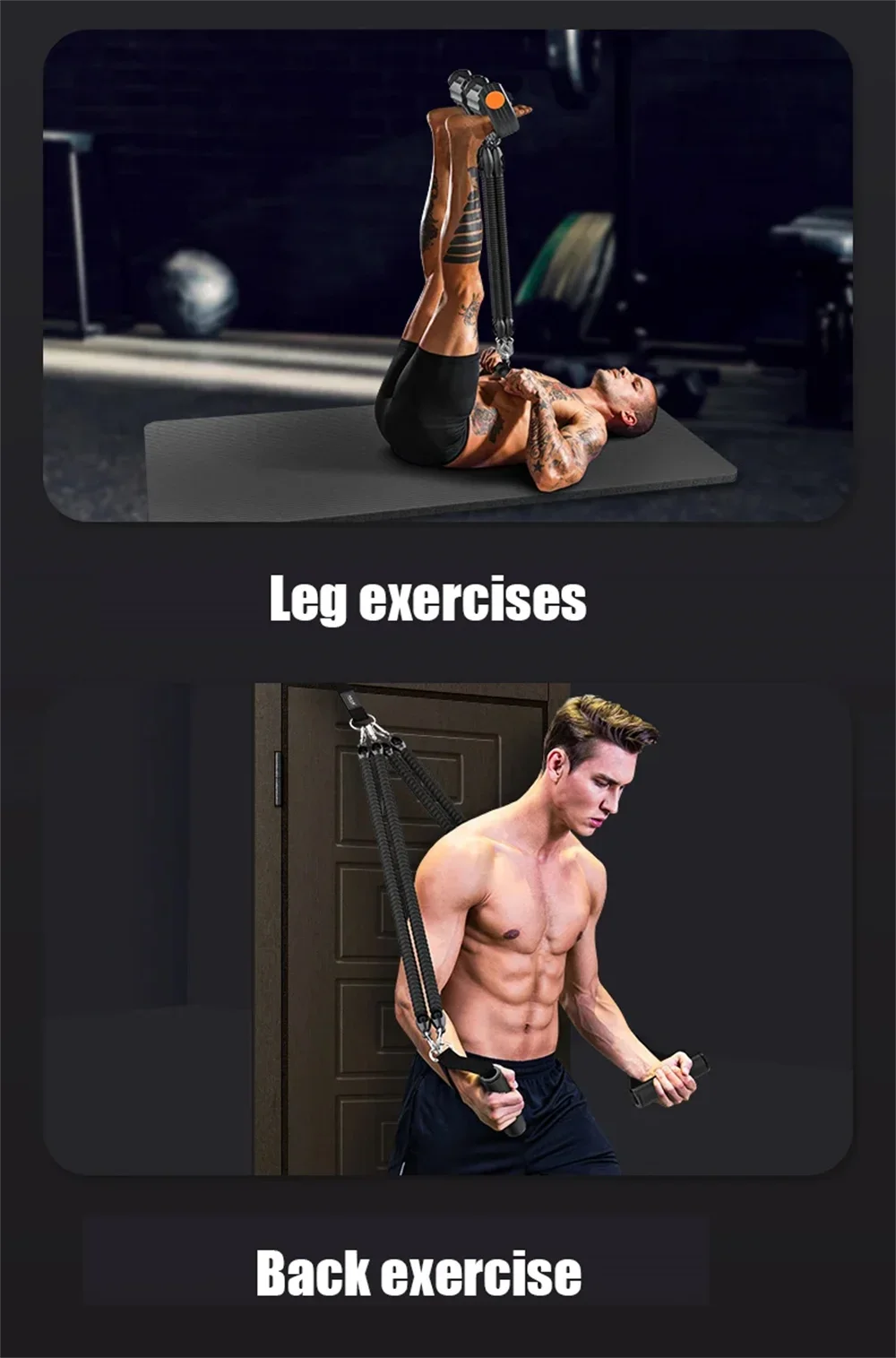 Pedal Type Tensioner Multifunctional Tension Device for men's Fitness,Back, Abdomen, and Abdominal Muscle Training, Pull Rope