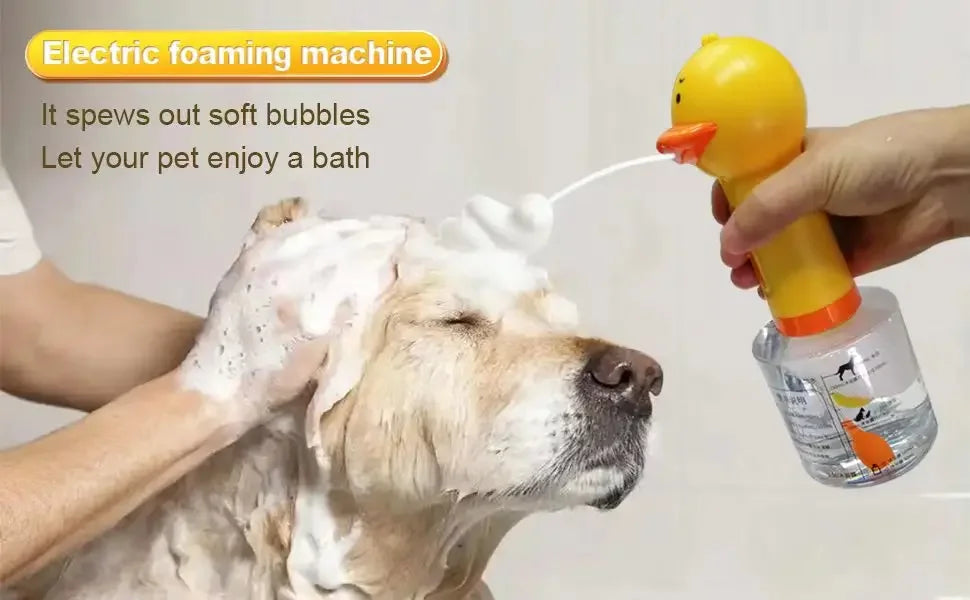 Yellow Duck Pet Cleaning Bathing Electric Foam Machine