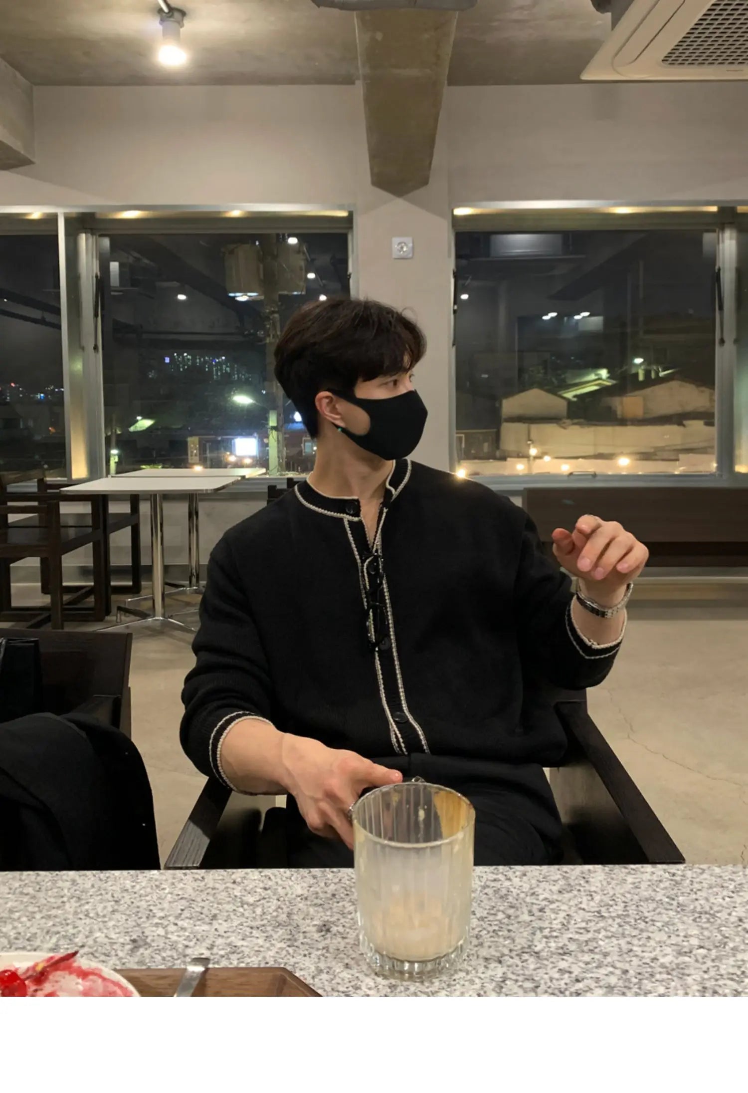 Fashionable Zipper Knitted Sweater Men's