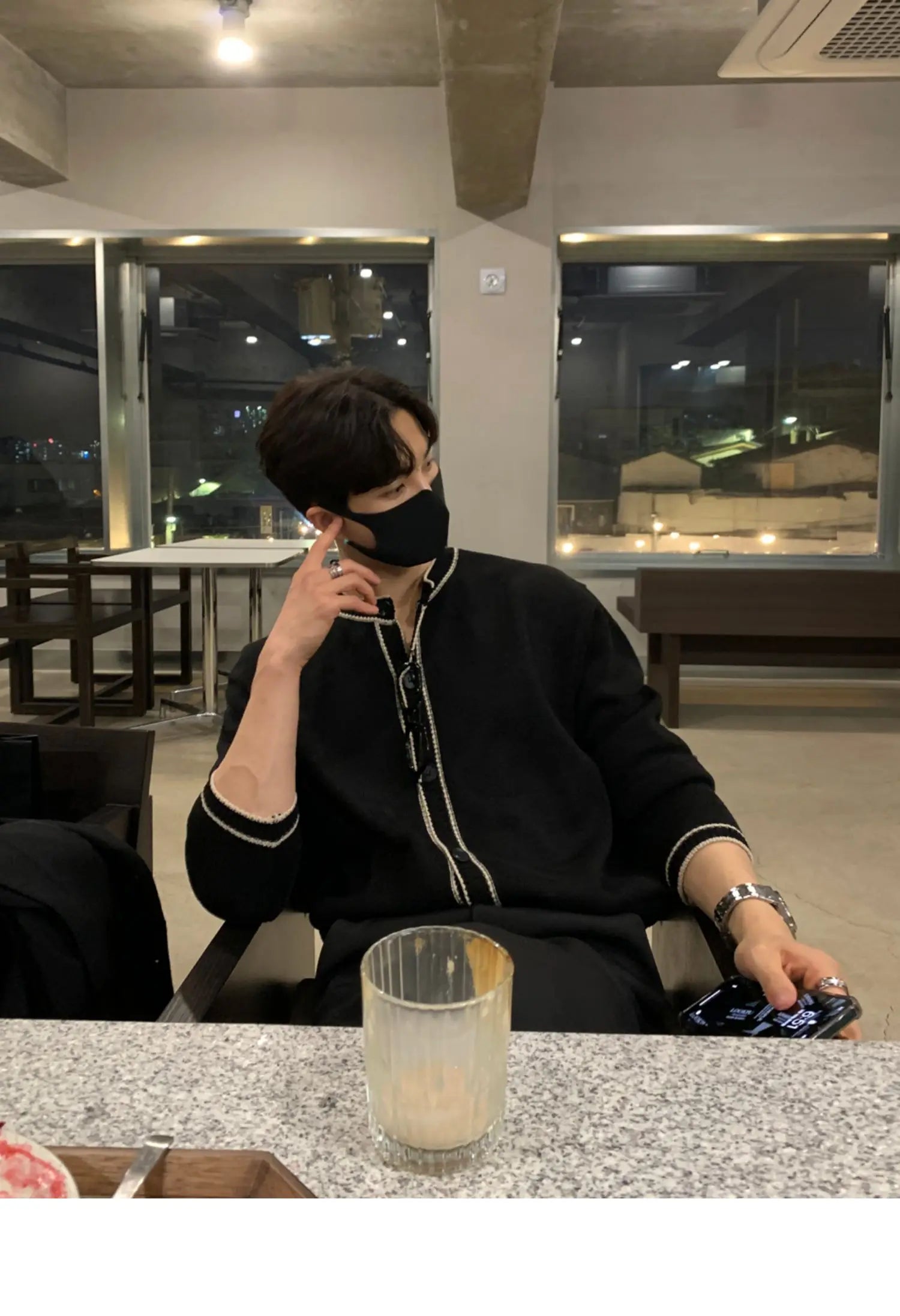 Fashionable Zipper Knitted Sweater Men's