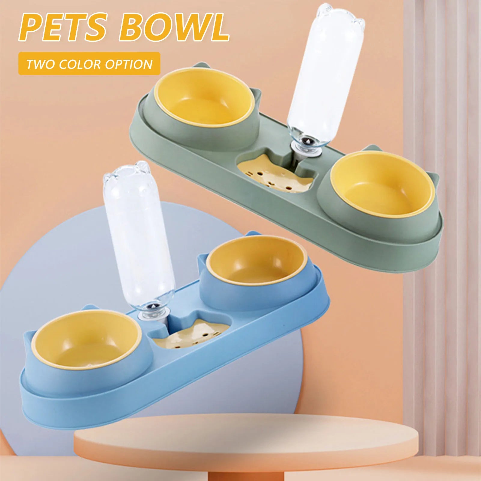 Pet Cat Bowl Automatic Feeder Dog Food Bowl