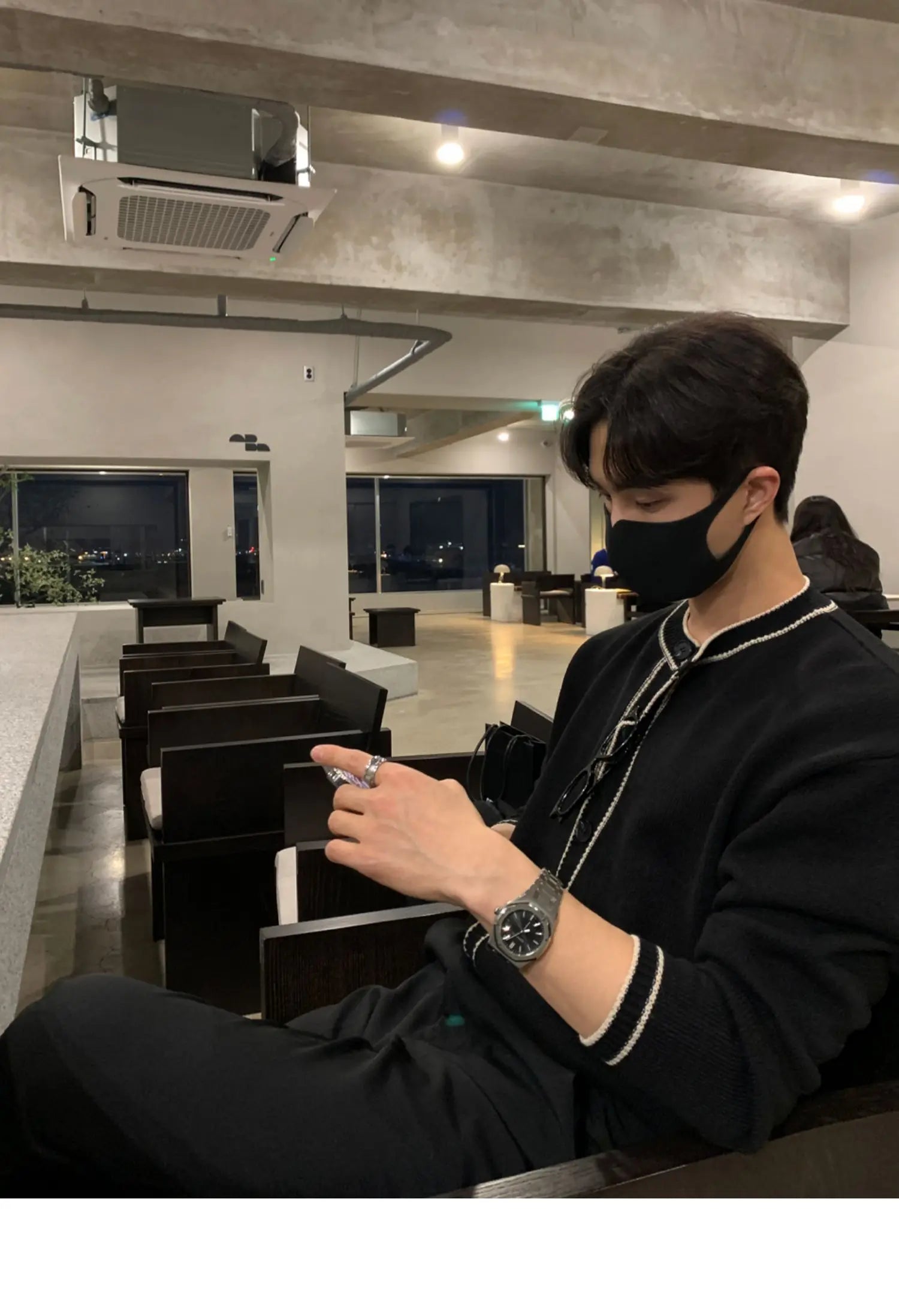 Fashionable Zipper Knitted Sweater Men's