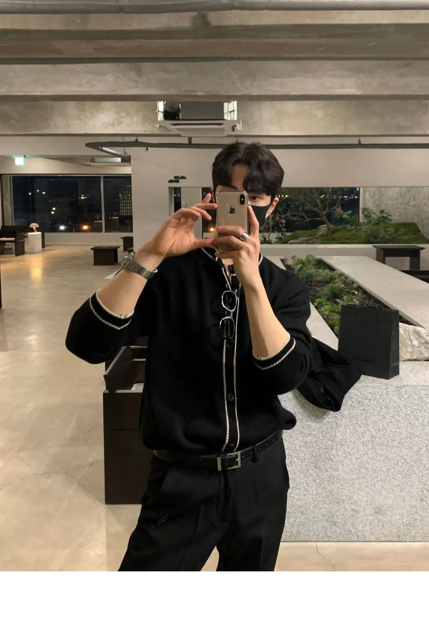 Fashionable Zipper Knitted Sweater Men's