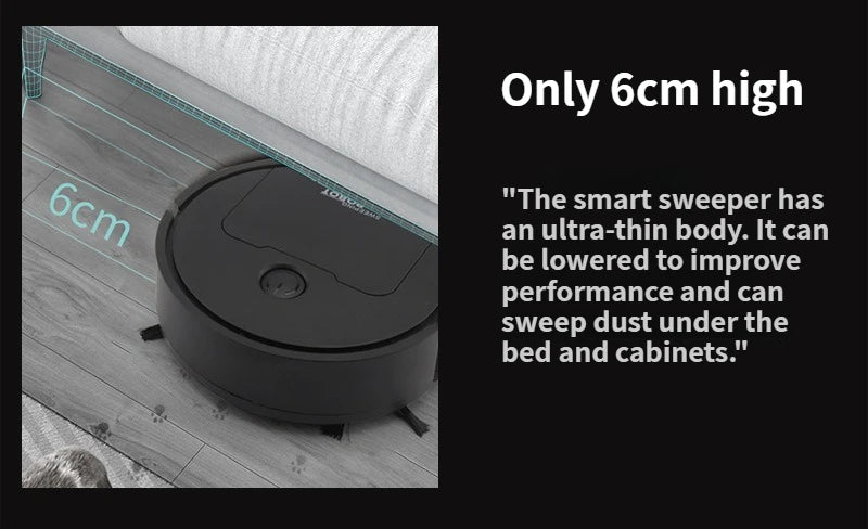 Intelligent sweeping robot suction sweeping mop 3-in-1 lazy home automatic vacuum cleaner gift Mini  sweeper