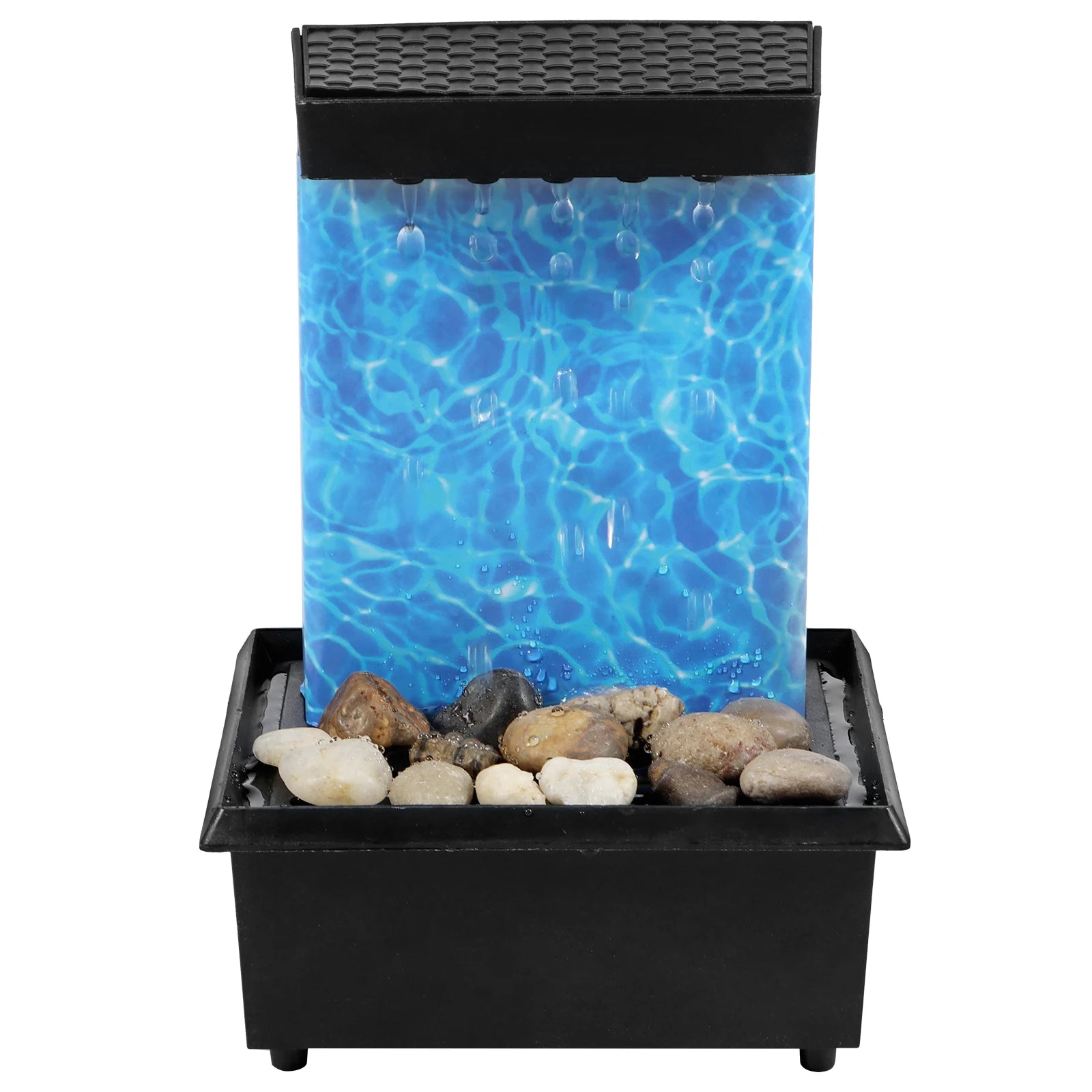 Desktop Water Fountain LED Indoor Decorative Fountain Creative Craft Home Decor Small Waterfall Fountains Zen Meditation Fountai