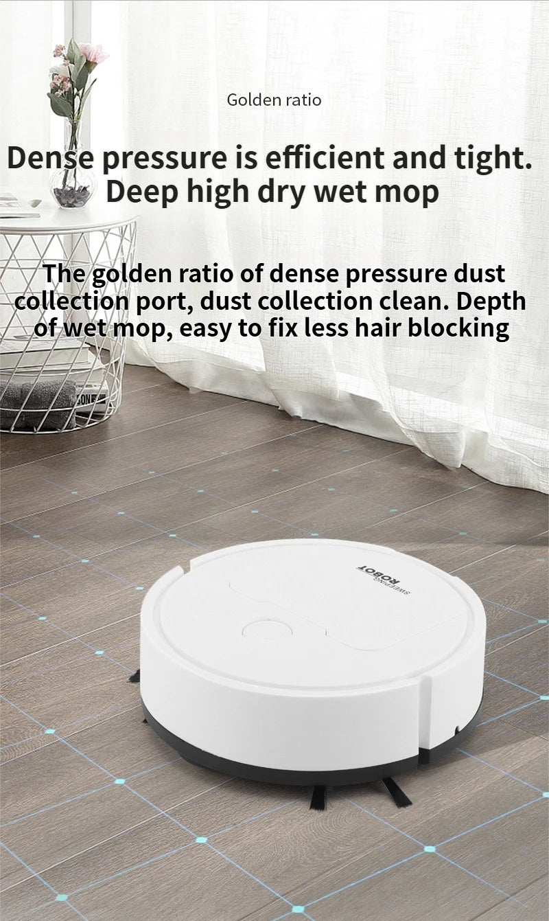 Intelligent sweeping robot suction sweeping mop 3-in-1 lazy home automatic vacuum cleaner gift Mini  sweeper