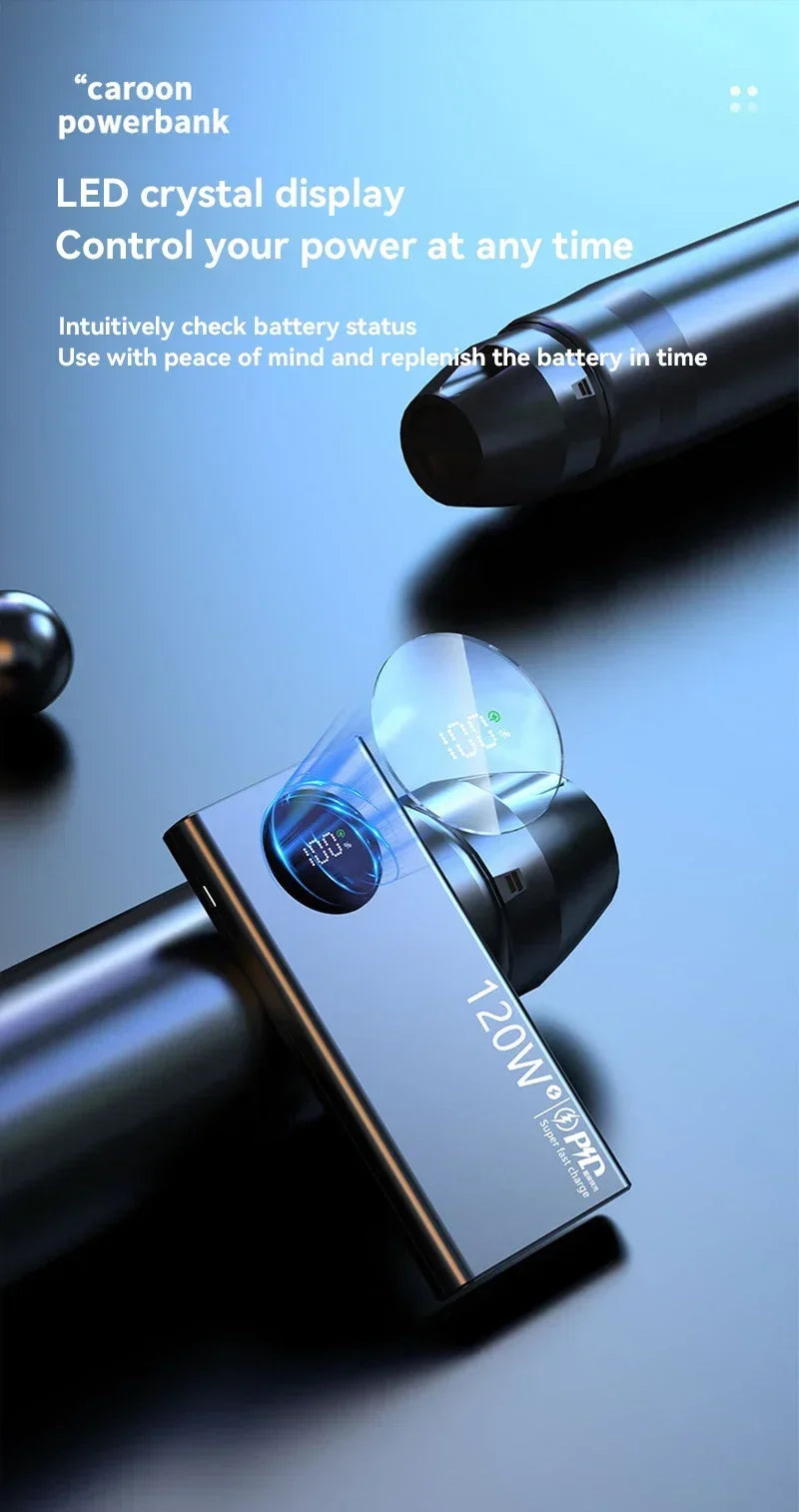 Xiaomi 120W 50000mAh High Capacity Power Bank Fast Charging Powerbank Portable Battery Charger For iPhone Samsung Huawei 2025New