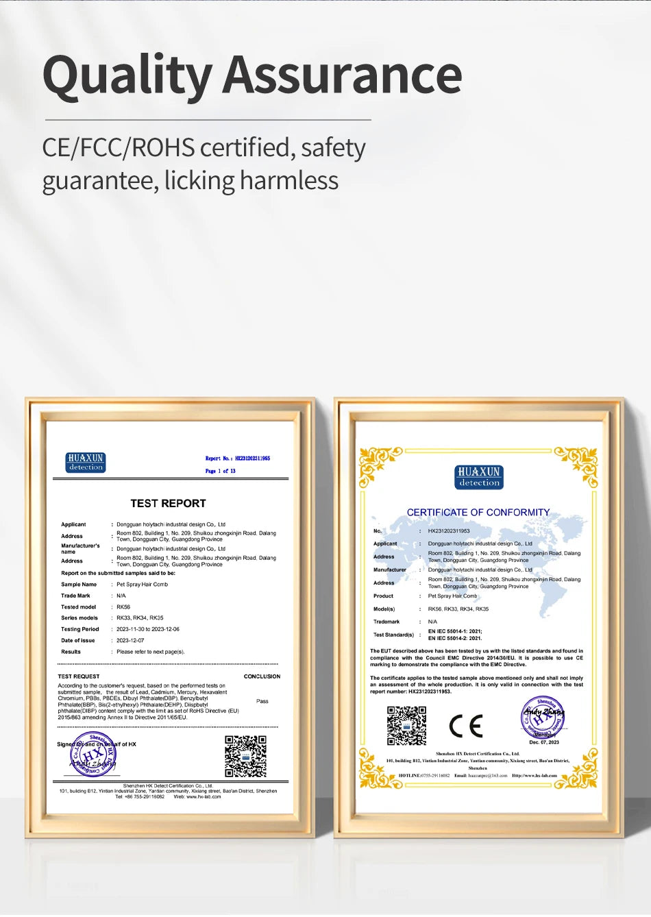 ROJECO Pet Spray Hair Comb Professional