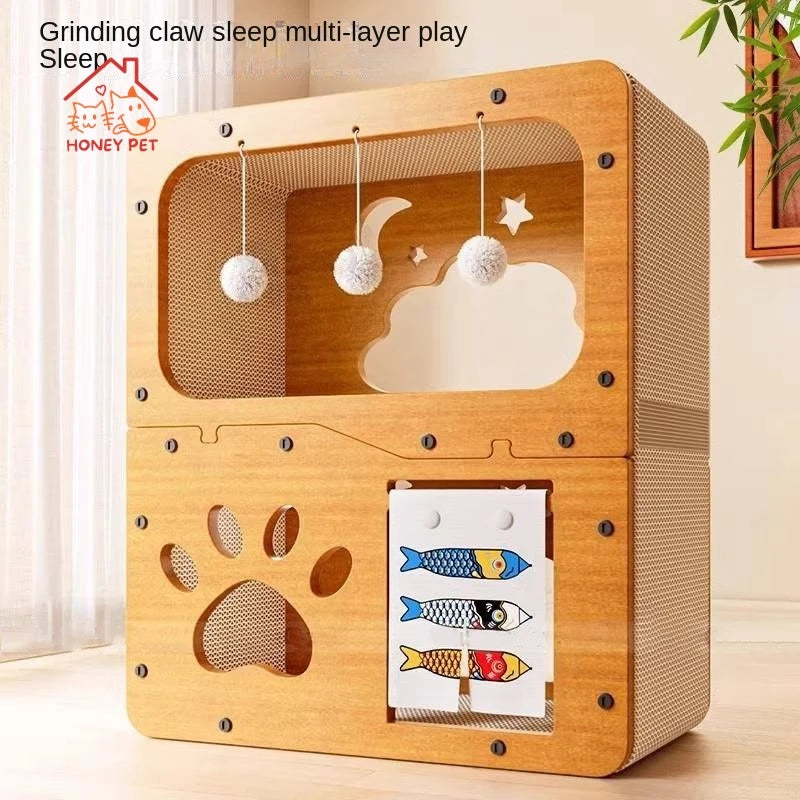 HONEY PET Cat Scratching Board Wear-resistant Scratch