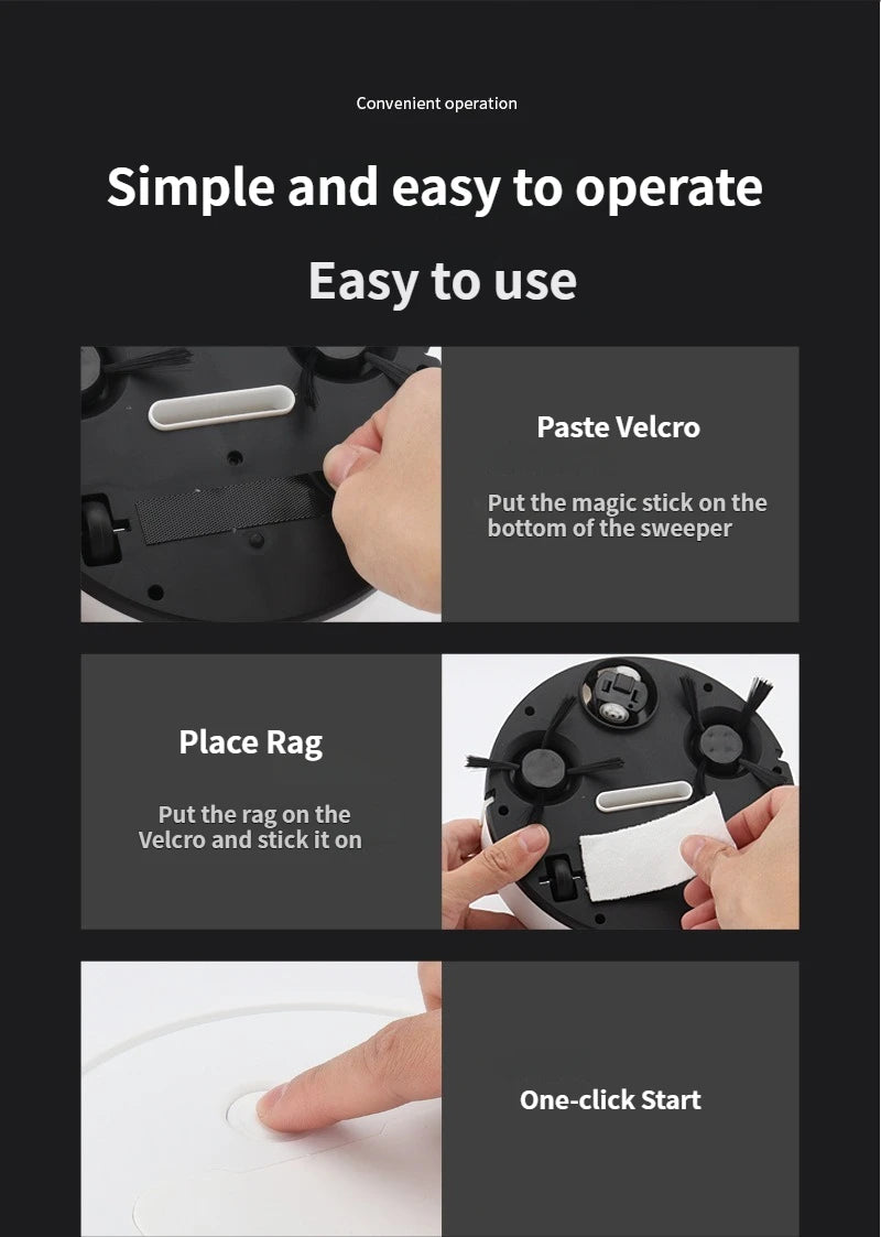 Intelligent sweeping robot suction sweeping mop 3-in-1 lazy home automatic vacuum cleaner gift Mini  sweeper