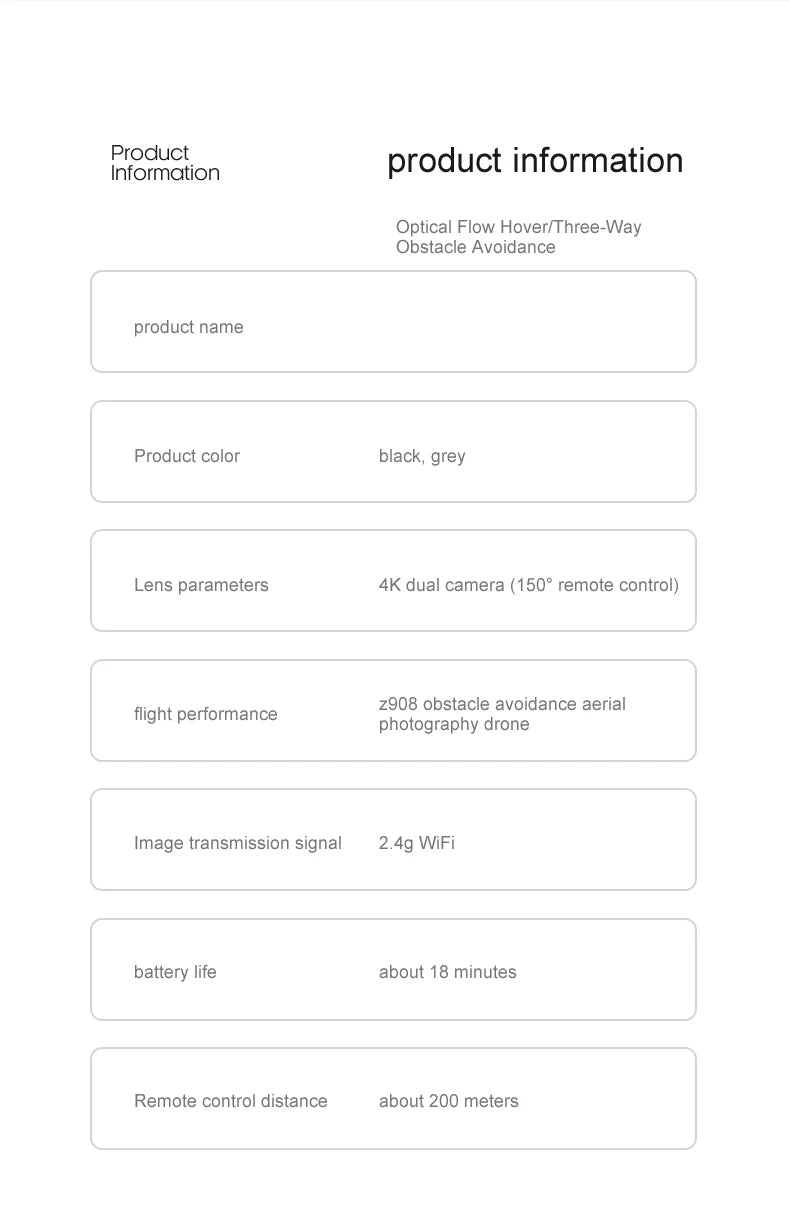 KBDFA MINI Z908Pro Max Drone 4K ESC Professional WIFI FPV Dron Obstacle Avoidance Brushless Four-Axis Folding RC Quadcopter Toys