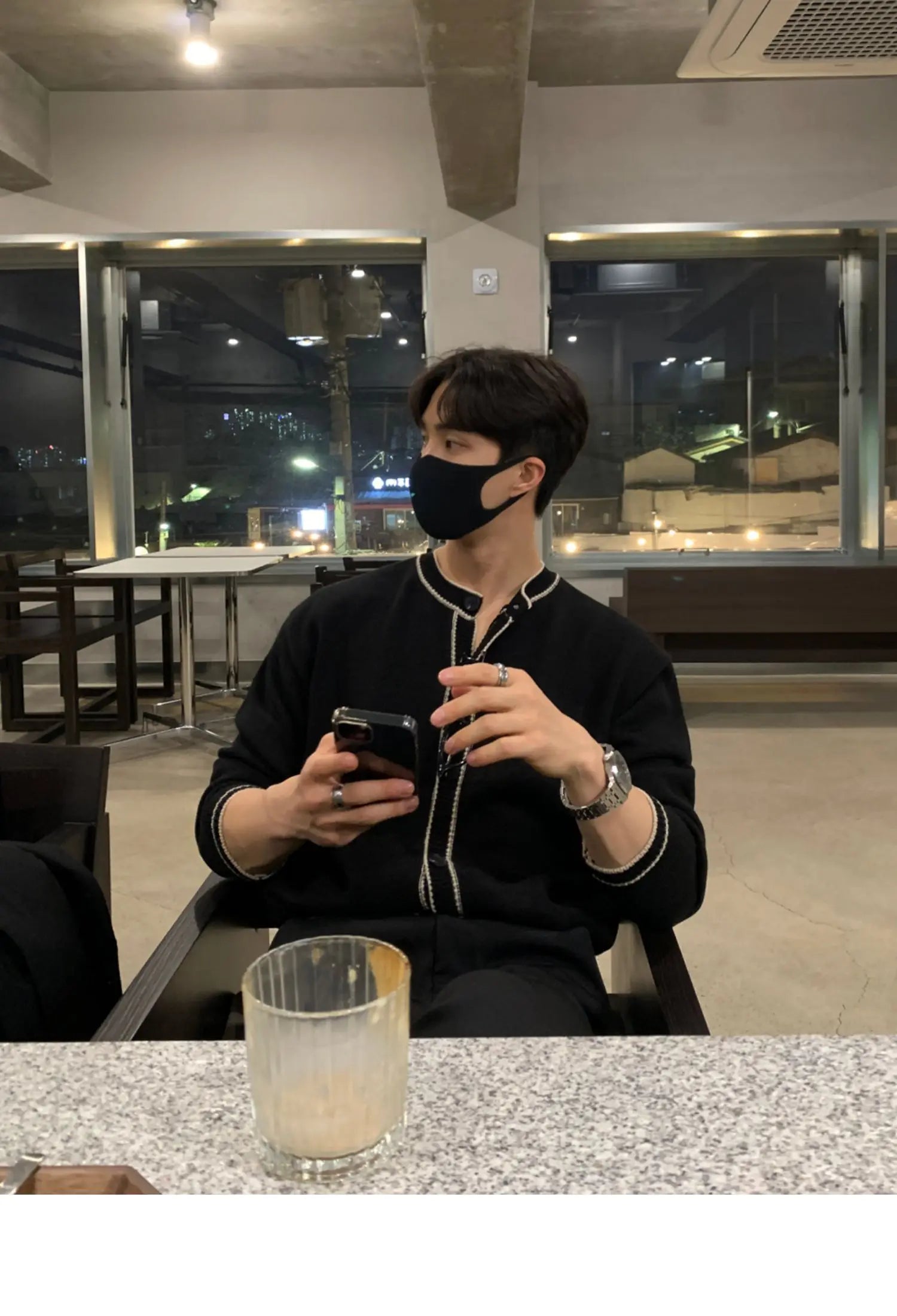 Fashionable Zipper Knitted Sweater Men's