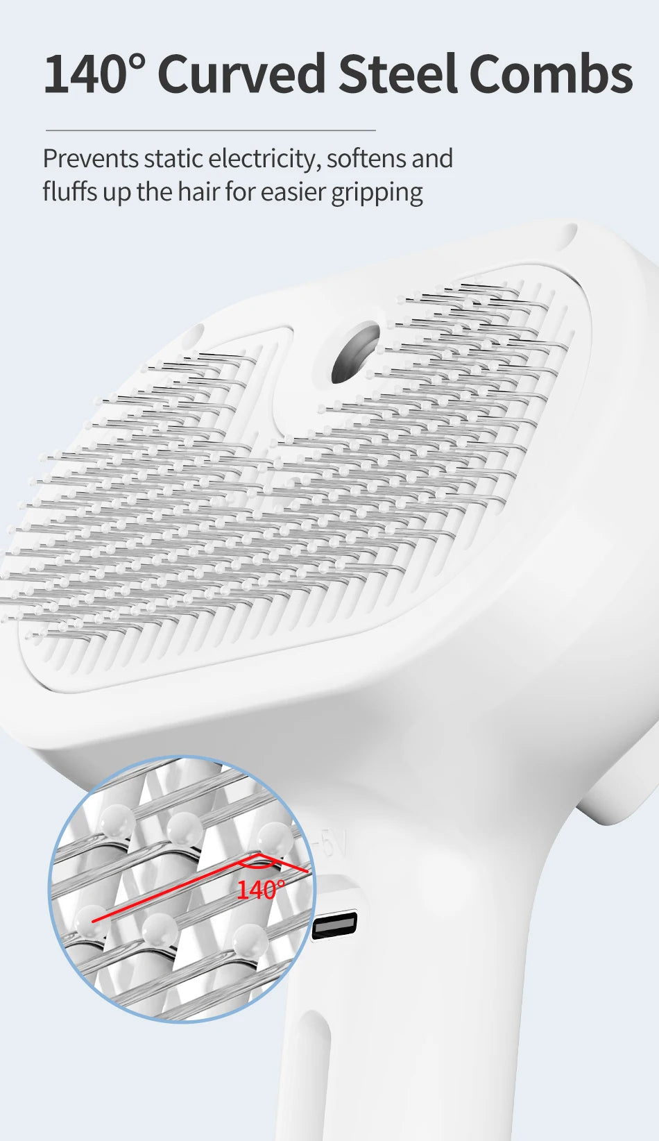 ROJECO Pet Spray Hair Comb Professional