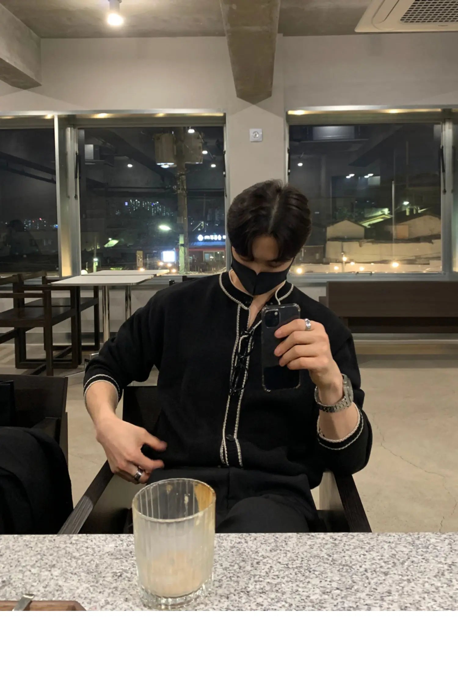 Fashionable Zipper Knitted Sweater Men's