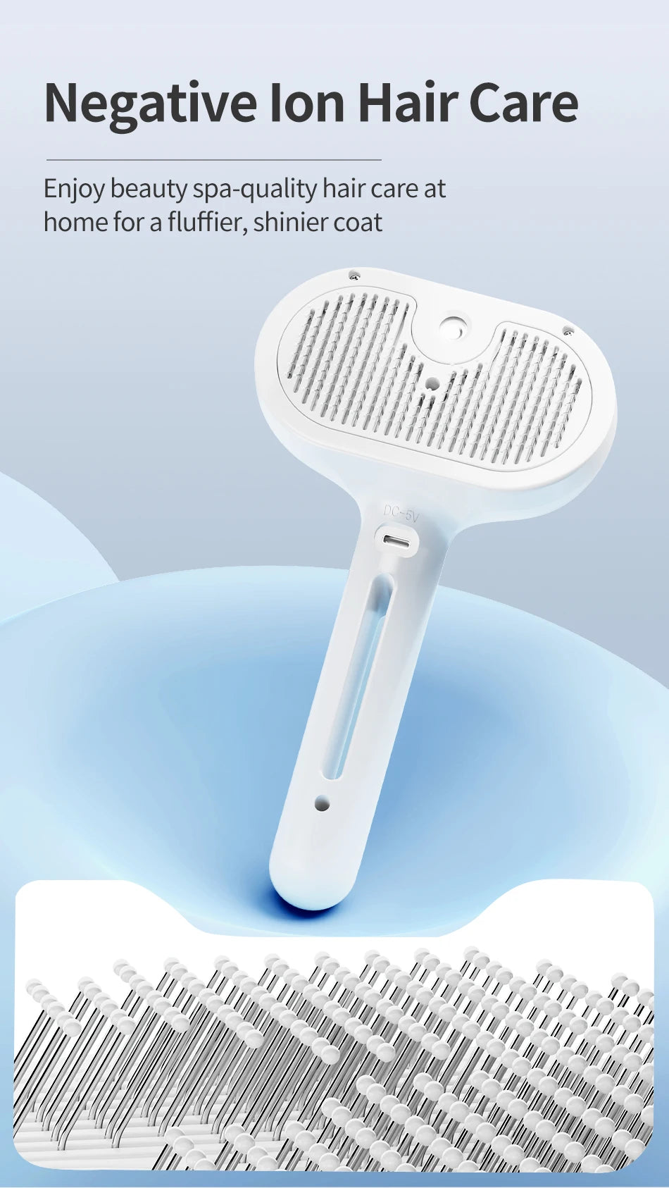 ROJECO Pet Spray Hair Comb Professional