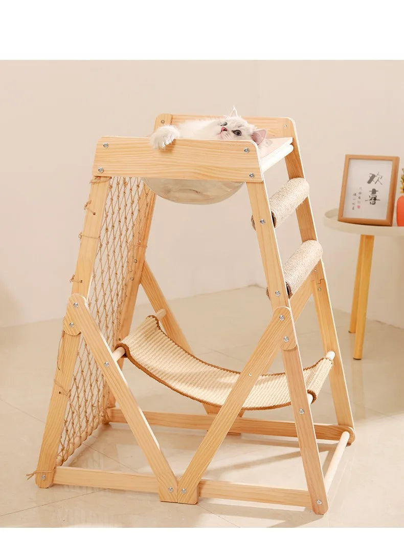 Cat Climbing Frame Space Capsule Scratching Board Hammock