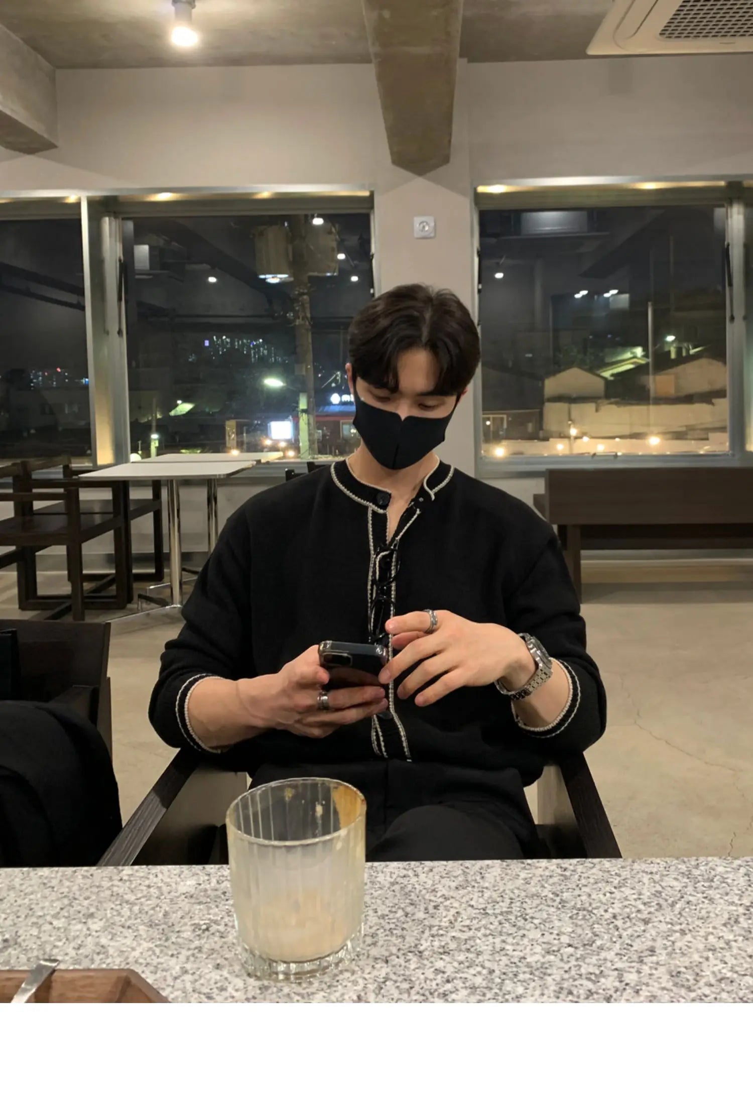 Fashionable Zipper Knitted Sweater Men's