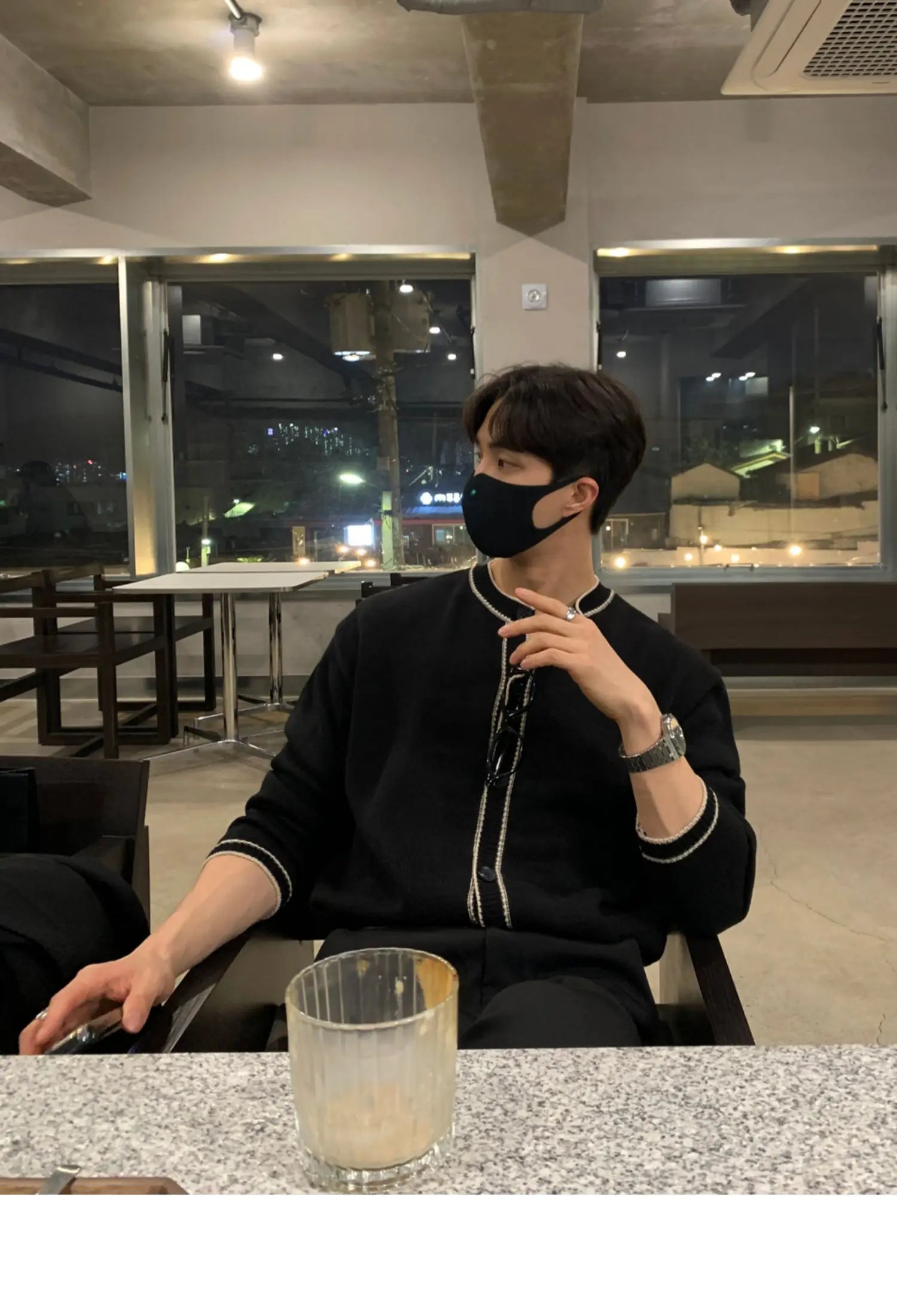 Fashionable Zipper Knitted Sweater Men's