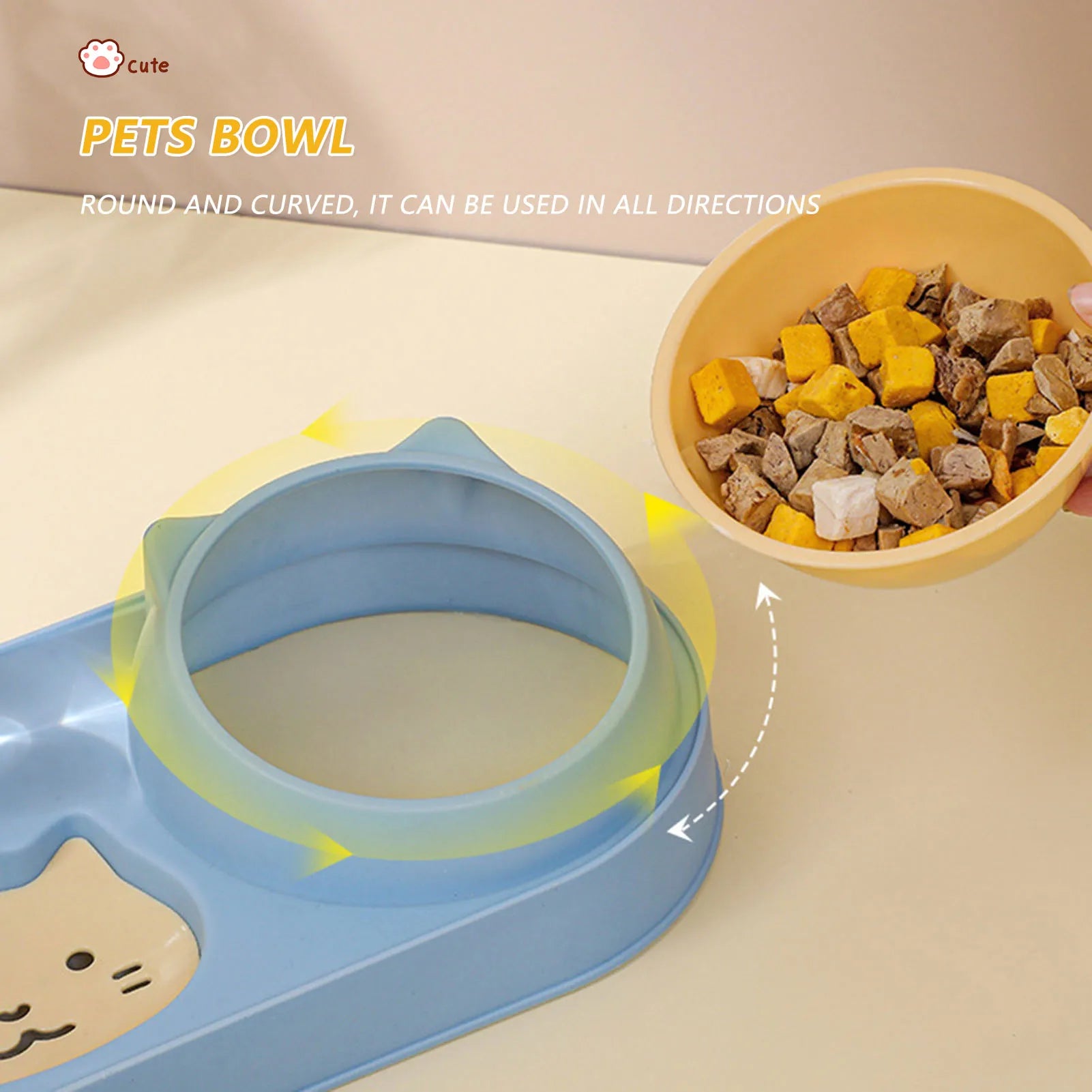 Pet Cat Bowl Automatic Feeder Dog Food Bowl