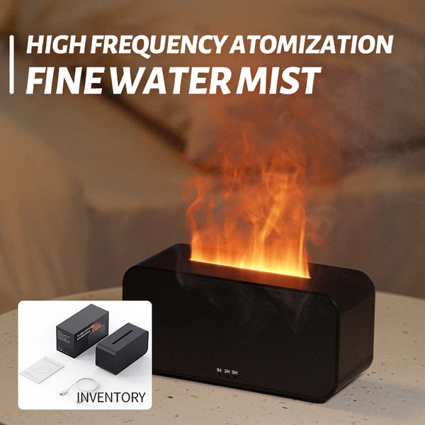 New humidifier seven-color flame diffuser Home seven-color atmosphere lamp fragrance machine ultrasonic flame humidifier