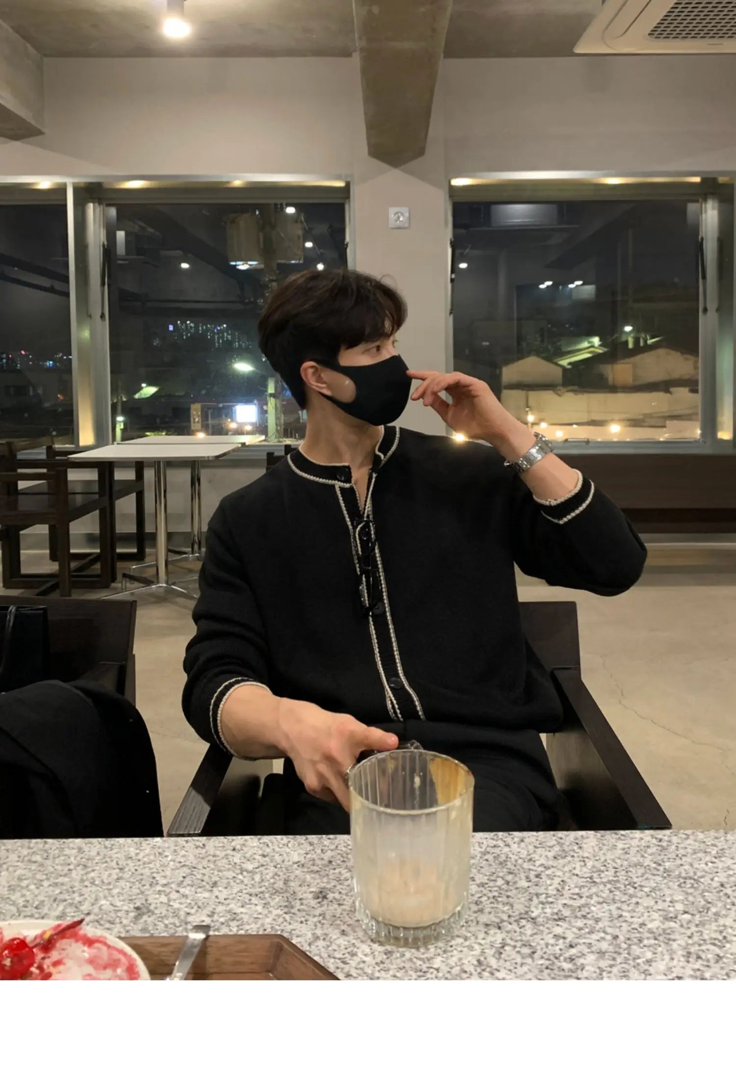 Fashionable Zipper Knitted Sweater Men's