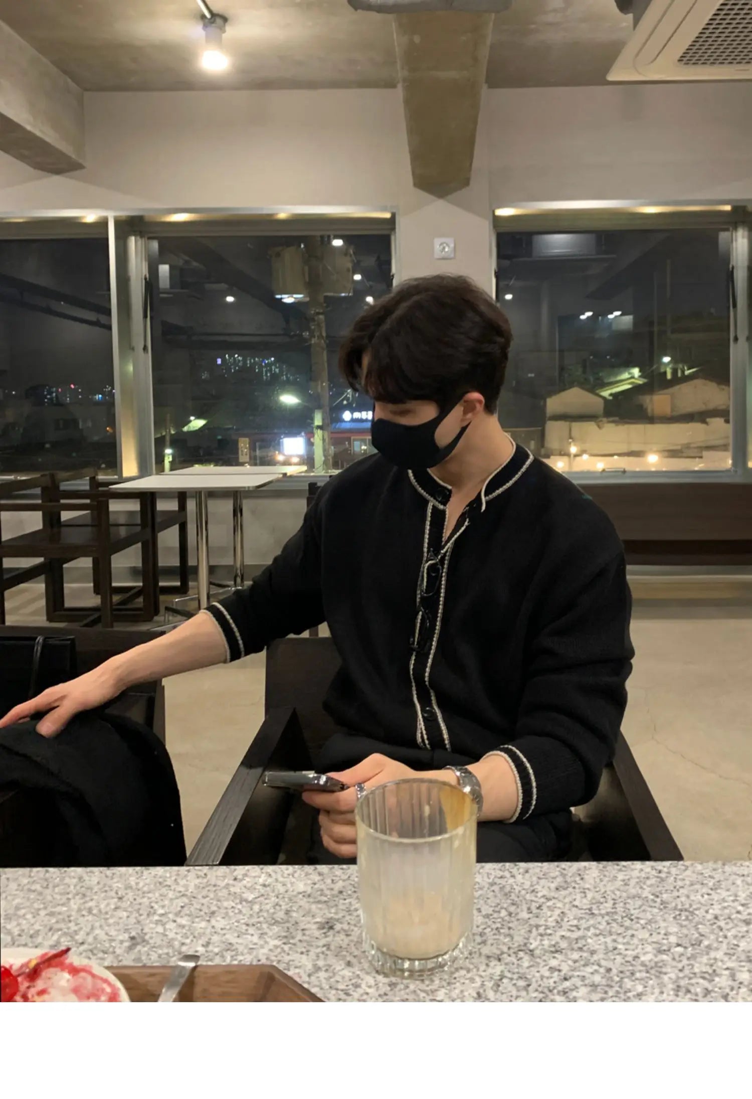 Fashionable Zipper Knitted Sweater Men's