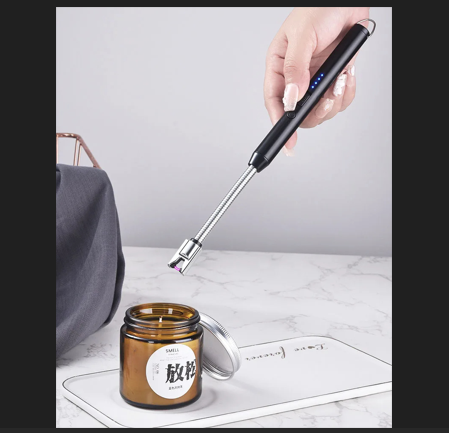 Household portable storage kitchen lighter, windproof arc pulse ignition gun, USB electronic lighter