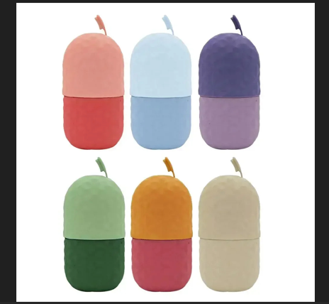 Ice Roller For Face And Eyes Silicone Ice Mold Cooling And Firming Facial Skin Ice Roller Leak-proof Reusable Facial Care Tool