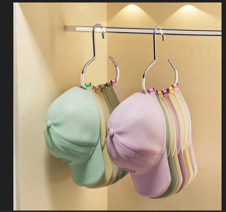Circle Ring Hat Hanger 8 Hats Display Rack Baseball Cap Organizer Scarf Towel Tie Storage Holder for Closet Bedroom Saving Space
