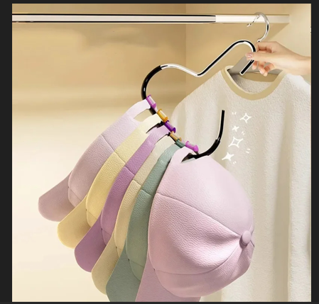 Circle Ring Hat Hanger 8 Hats Display Rack Baseball Cap Organizer Scarf Towel Tie Storage Holder for Closet Bedroom Saving Space