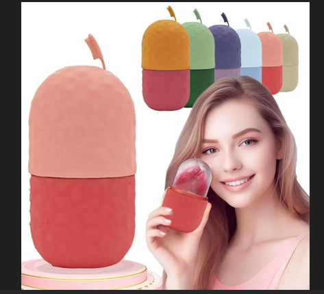 Ice Roller For Face And Eyes Silicone Ice Mold Cooling And Firming Facial Skin Ice Roller Leak-proof Reusable Facial Care Tool