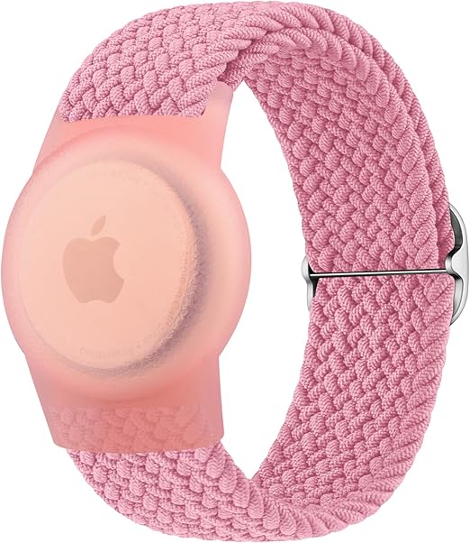 Airtag Watch Strap for Kids, Air Tag Wristband Holder for Apple Item Finder, Stretchy Adjustable Bracelet for Child Boys Girls